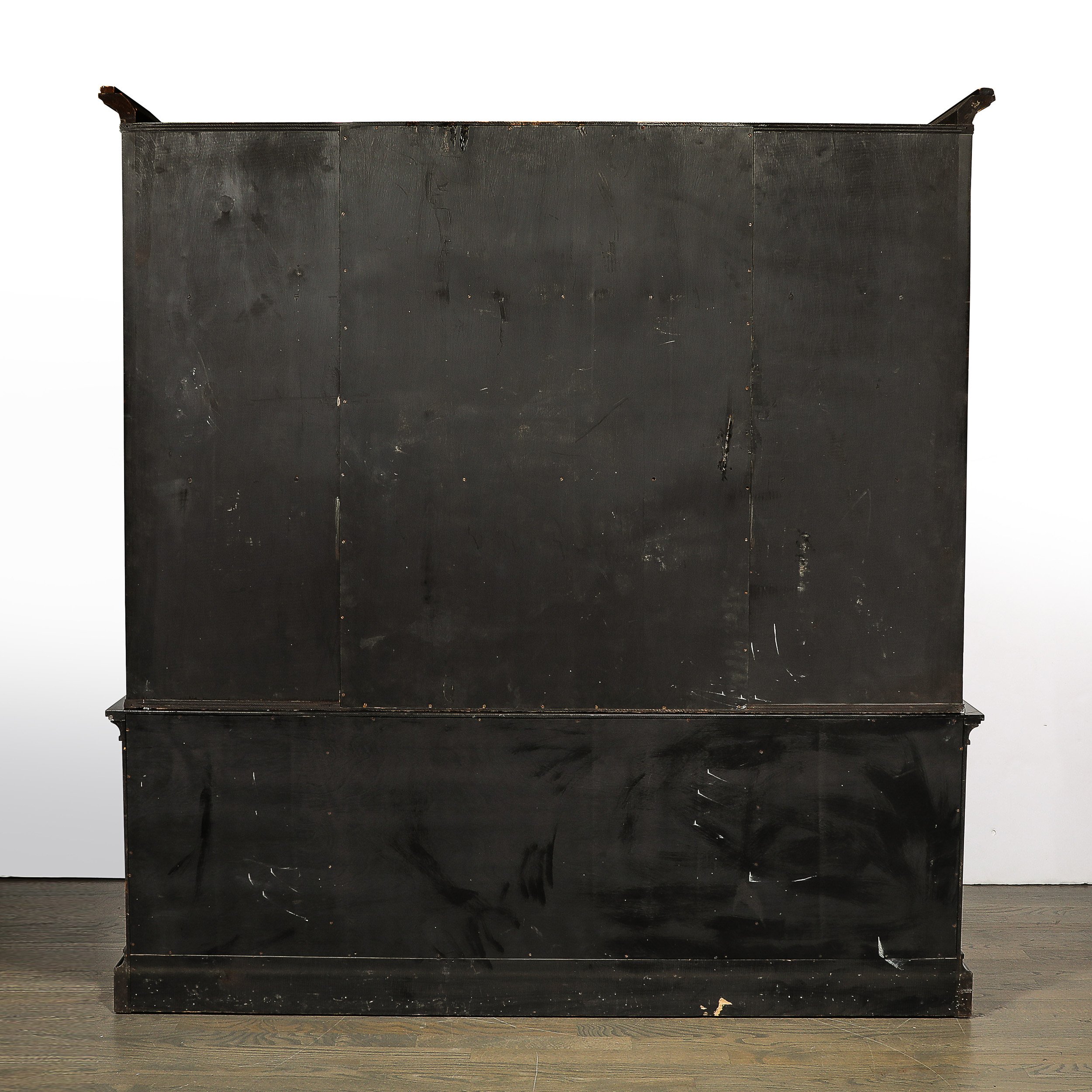 Rare James Mont Cabinet in Black Lacquer W/ Gilt Carved Rare James Mont Cabinet in Black Lacquer W/ Gilt Carved